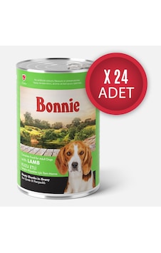 Bonnie Kuzu Etli Sos İçinde Et Parçacıklı Köpek Konservesi 400g X 24 Adet Bonnie Kuzu Etli Sos İçinde Et Parçacıklı Köpek Konservesi 400g X 24 Adet
