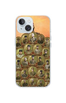 Apple Uyumlu iPhone 15  Atatürk Ve Kurtuluş Savaşı Komutanları Baskılı Silikon Kılıf Renkli