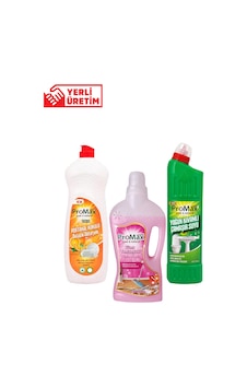 Lazer Promax Yüzey Temizleyici Bahar Esintisi 1 L + Çamaşır Suyu 750 ML + Bulaşık Deterjanı 750 ML Lazer Promax Yüzey Temizleyici Bahar Esintisi 1 L + Çamaşır Suyu 750 ML + Bulaşık Deterjanı 750 ML