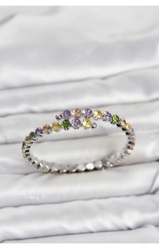 Mey İthalat Pirinç Gümüş Renk Karışık Renk Zirkon Taşlı Kadın Bileklik Diğer Mey İthalat Pirinç Gümüş Renk Karışık Renk Zirkon Taşlı Kadın Bileklik Diğer