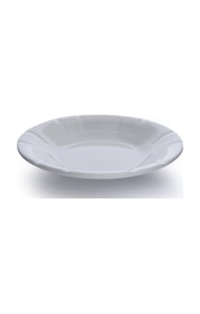 6 Adet Akel Melamin Beyaz Oluklu Yemek Tabağı No Color