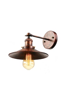 Riolight Retro Bakır Eskime Metal Aplik Şapka Çapı 23cm Eskitme