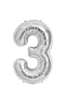 Folyo Balon Rakam 3 Gümüş 16 Inc40cm Pk:1 Folyo Balon Rakam 3 Gümüş 16 Inc40cm Pk:1