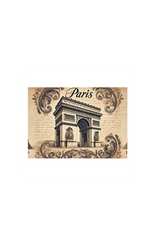 Paris Zafer Takı Retro Çizim Mdf Tablo Paris Zafer Takı Retro Çizim Mdf Tablo