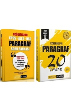 Pegem Kpss Ales Dgs Paragraf Ezberbozan Soru + 20 Deneme 2 Li Set Yayınları Pegem Kpss Ales Dgs Paragraf Ezberbozan Soru + 20 Deneme 2 Li Set Yayınları