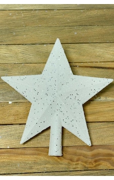 Beysüs Yılbaşı Çam Ağacı Tepe Yıldızı Beyaz 14 Cm Diğer