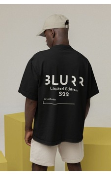 Flood Of Style Erkek Siyah Blurr Baskılı Oversize Bisiklet Yaka Tshirt Flood Of Style Erkek Siyah Blurr Baskılı Oversize Bisiklet Yaka Tshirt