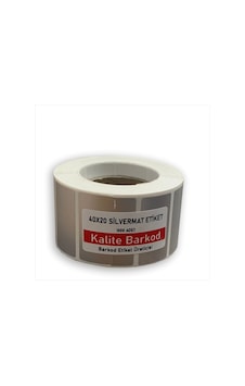 40x20 Silvermat Etiket | Rulo Demirbaş Etiketi 40x20 Silvermat Etiket | Rulo Demirbaş Etiketi