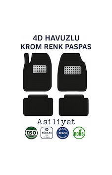 Ds Ds7 Crossback 2018-2022 Hasırlı 4d Havuzlu Krom Oto Paspası
