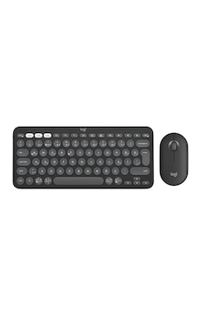 Logıtech Pebble 2 Combo, Grafit, 920-012245, Bluetooth, Türkçe, Q, Multimedya, Mini Klavye Mouse Set Optik Logıtech Pebble 2 Combo, Grafit, 920-012245, Bluetooth, Türkçe, Q, Multimedya, Mini Klavye Mouse Set Optik