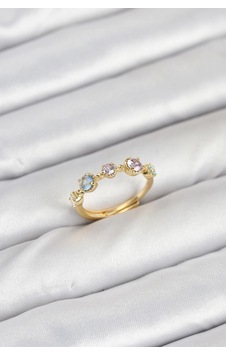 Mey İthalat Pirinç Gold Renk Renkli Zirkon Taşlı Kadın Yüzük Çok Renkli 98848630 Mey İthalat Pirinç Gold Renk Renkli Zirkon Taşlı Kadın Yüzük Çok Renkli 98848630