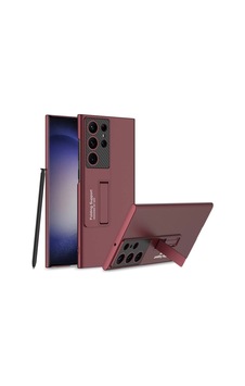 Galaxy Uyumlu S24 Ultra Kılıf Zore Standlı Ays Kapak Mürdüm Galaxy Uyumlu S24 Ultra Kılıf Zore Standlı Ays Kapak Mürdüm