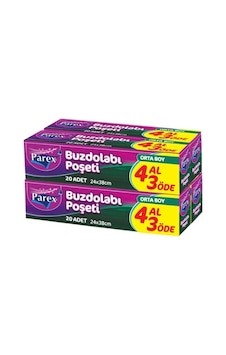 Parex Buzdolabı Poşeti Orta Boy 20'li 24 x 38 CM Parex Buzdolabı Poşeti Orta Boy 20'li 24 x 38 CM