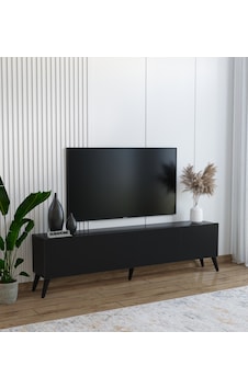 Siyah 160 Cm Tv Ünitesi %100 Mdf - Modern Ve Şık Tasarım Siyah 160 Cm Tv Ünitesi %100 Mdf - Modern Ve Şık Tasarım