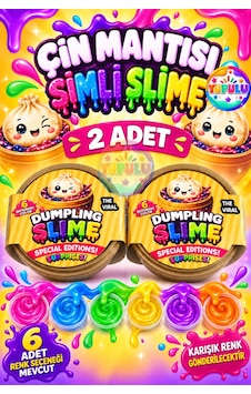 Çin Mantısı Slime Oyun Jeli Simli Dumpling 2 Adet Esnek Sürpriz 6 Renk Eğitici-öğretici Duyu-motor Beceri Oyuncağı Çok Renkli Çok Renkli