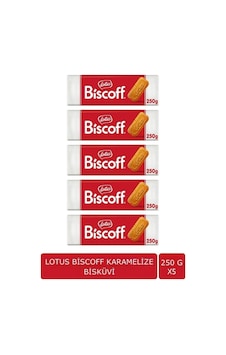 Lotus Biscoff Karamelize Bisküvi 250 Gr X 5 Li Paket Lotus Biscoff Original