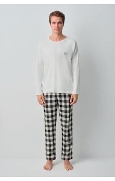Suwen George Erkek Pamuklu Pijama Takımı Msh10510331911 Siyah Suwen George Erkek Pamuklu Pijama Takımı Msh10510331911 Siyah