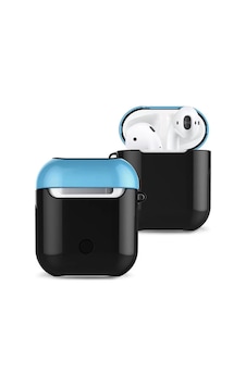 Airpods Uyumlu 2 2.nesil 3in1 Kılıf - Siyah-mavi Airpods Uyumlu 2 2.nesil 3in1 Kılıf - Siyah-mavi
