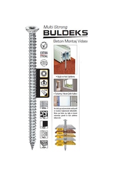 Buldeks Beton Montaj Vidası 7.5 x 120 MM ( 100 Adet ) Buldeks Beton Montaj Vidası 7.5 x 120 MM ( 100 Adet )