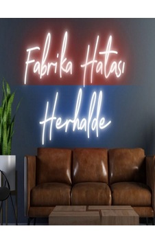 Fabrika Hatası Herhalde Yazılı Neon Tabela Kırmızı