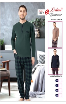 Erdem Erkek Ekoseli Kışlık Pijama Takımı Dfn1007 Yeşil Erdem Erkek Ekoseli Kışlık Pijama Takımı Dfn1007 Yeşil