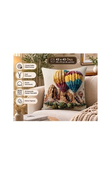Kapadokya Balon Desenli Punch Nakış Görünümlü Dijital Baskılı Kırlent Kılıfı 43x43 Cm Fermuarlı Çok Renkli Çok Renkli Kapadokya Balon Desenli Punch Nakış Görünümlü Dijital Baskılı Kırlent Kılıfı 43x43 Cm Fermuarlı Çok Renkli Çok Renkli