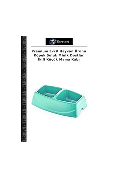 Premium Evcil Hayvan Ürünü Köpek Suluk Minik Dostlar İkili Küçük Mama Kabı