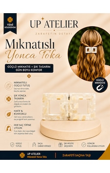 Mıknatıslı Kemik Kare Toka 6cm Beyaz Mıknatıslı Kemik Kare Toka 6cm Beyaz