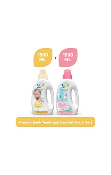 Uni Baby Yenidoğan Sıvı Çamaşır Sabunu + Çamaşır Yumuşatıcısı 2 x 1500 ML