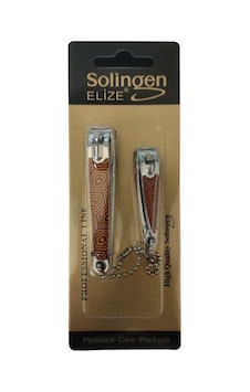 SOLİNGEN ELİZE 2'Lİ TIRNAK MAKASI BÜYÜK VE ORTA BOY DESENLİ