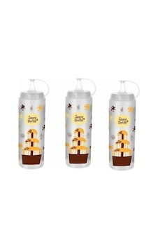 Ers 3 Adet Çikolata Sos Şişesi - Şeffaf - 700 Ml Çok Renkli Ers 3 Adet Çikolata Sos Şişesi - Şeffaf - 700 Ml Çok Renkli