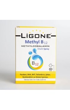 Ligone Methyl B12 Methylcobalamin Dil Altı Sprey 2 x 20 ML