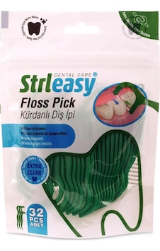 Strleasy Kürdanlı Diş İpi Floss Pick 32'li