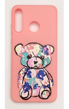 Huawei P30 Lite Uyumlu Resimli Yumuşak Slikon Kılıf Pembe Huawei P30 Lite Uyumlu Resimli Yumuşak Slikon Kılıf Pembe