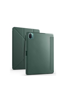 Xiaomi Pad 5 Pro İle Uyumlu Kılıf Silikon Yumuşak 4 Farklı Stand Olabilen Kalem Bölmeli Kapaklı Tablet Kılıfı Koyu Yeşil Sku: Zeusb0gzwssr56 Arka Kapak