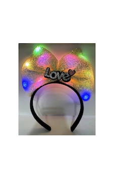 Led Işıklı 3 Farklı Fonksiyonda Yanan Gümüş Love Yazılı Sarı Fiyonk Taç 20x17 Cm Bx40 Çok Renkli Led Işıklı 3 Farklı Fonksiyonda Yanan Gümüş Love Yazılı Sarı Fiyonk Taç 20x17 Cm Bx40 Çok Renkli
