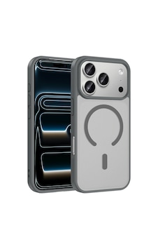 İphone 18 Pro Max Kılıf M-safe Şarj Özellikli Zore Babet Kapak - Gri İphone 18 Pro Max Kılıf M-safe Şarj Özellikli Zore Babet Kapak - Gri