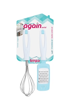 Again Saplı Mini Rende & No 1 Çırpıcı Seti Beyaz Again Saplı Mini Rende & No 1 Çırpıcı Seti Beyaz