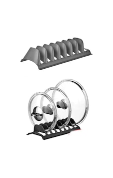 2 Adet 8 Bölmeli Tencere Kapak Rafı - Simple Tabaklık - Kapak Organizeri Belirtilmemiş 2 Adet 8 Bölmeli Tencere Kapak Rafı - Simple Tabaklık - Kapak Organizeri Belirtilmemiş