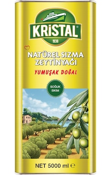 Kristal Soğuk Sıkım Yumuşak Doğal Naturel Sızma Zeytinyağı Teneke 5 L Kristal Soğuk Sıkım Yumuşak Doğal Naturel Sızma Zeytinyağı Teneke 5 L