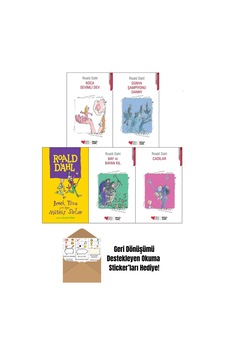 Roald Dahl 5 Kitap Set / Koca Sevimli Dev + Okuma Sticker'ları Roald Dahl 5 Kitap Set / Koca Sevimli Dev + Okuma Sticker'ları