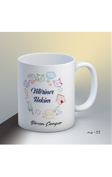 Kişiye Özel Veteriner Hekim Temalı Kupa Bardak Beyaz Kişiye Özel Veteriner Hekim Temalı Kupa Bardak Beyaz