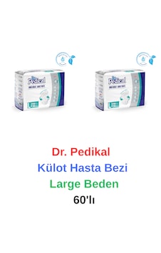 Dr. Pedical - Külot Yaşlı Hasta Bezi Large Beden 60'lı L Dr. Pedical - Külot Yaşlı Hasta Bezi Large Beden 60'lı L