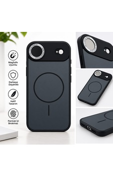 İphone 17 Aır Uyumlu Kamera Korumalı Silikon Siyah