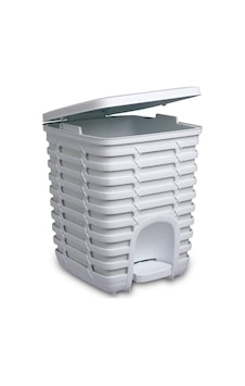 Primanova Palm Pedallı Çöp Kovası 9 Lt - Beyaz-1162 - No Color Beyaz