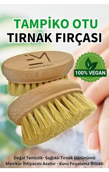 Em Amanos Beauty Vegan Tampiko Otu Tırnak Fırçası