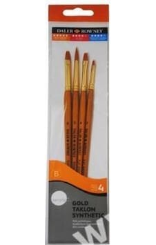Daler Rowney Simply Gold Taklon Sentetik 4'lü Fırça Seti No4 Daler Rowney Simply Gold Taklon Sentetik 4'lü Fırça Seti No4