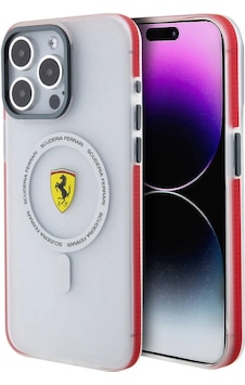 Apple Uyumlu iPhone 15 Pro Max Kılıf Ferrari Lisanslı M-safe Şarj Özellikli Kontrast Bumper Sf Ring Diğer Apple Uyumlu iPhone 15 Pro Max Kılıf Ferrari Lisanslı M-safe Şarj Özellikli Kontrast Bumper Sf Ring Diğer