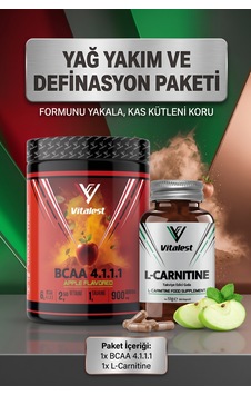 Vitalest Yağ Yakım Ve Definasyon Paketi - L-carnitine 60 Kapsül & Bcaa 4.1.1.1