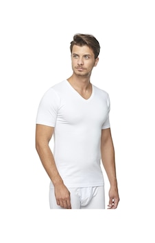 Star 206 Modal Yarım Kol V-yaka T-shirt Atlet Beyaz Star 206 Modal Yarım Kol V-yaka T-shirt Atlet Beyaz